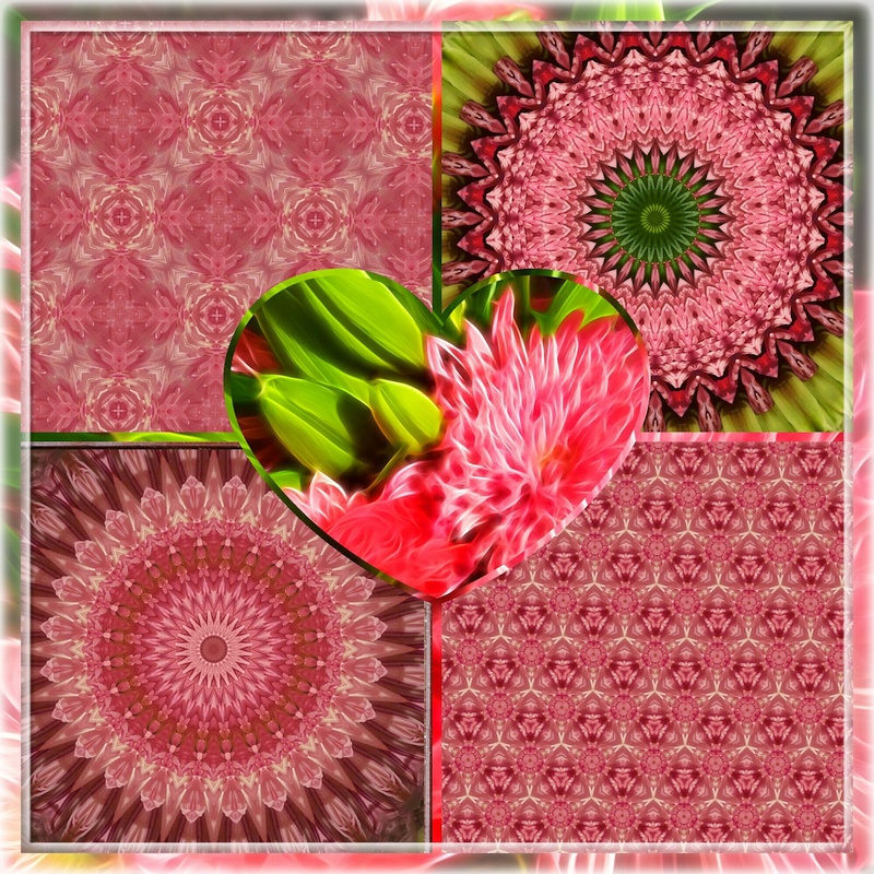 Heart and Kaleidoscope Mosaic