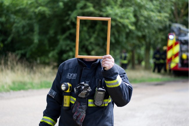 Hidden Fireman by Flickr User Ardin Hasa aka Ardinnnn :),  CC License  = Attribution, Noncommercial, Share Alike