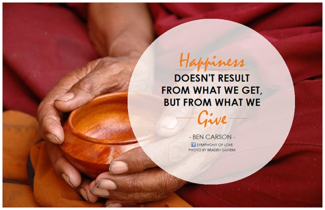 Giving by Flickr User Symphony of Love, CC License = Attribution, Noncommercial