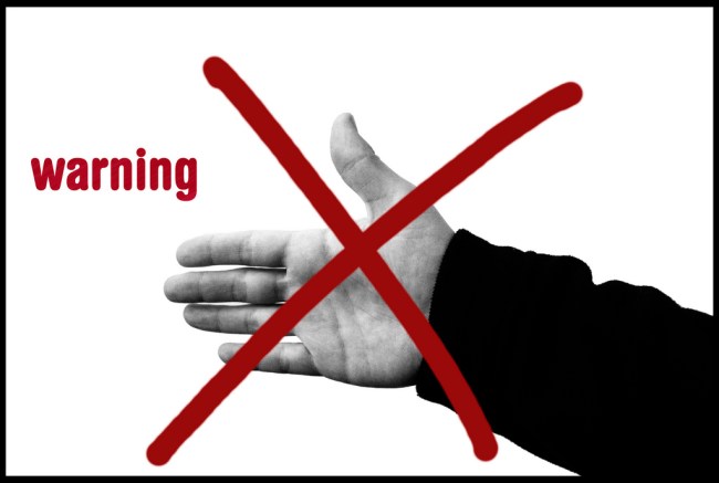 Handshake Warning by Flickr User Guillaume Brialon, CC License = Attribution, Noncommercial, Share Alike
