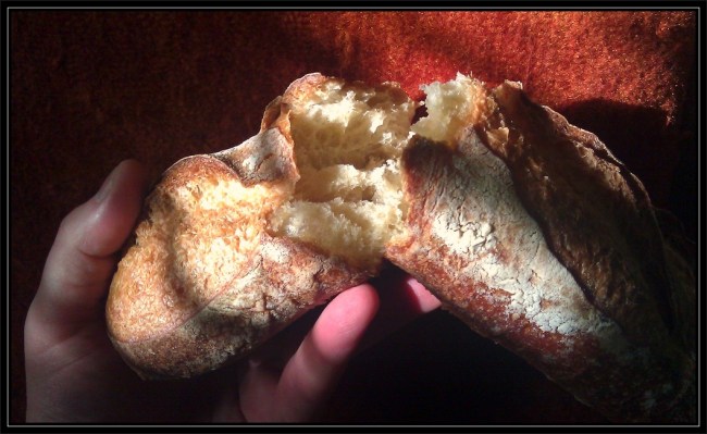 Broken Bread by Flickr User Michael Porter, CC License = Attribution, Noncommercial, Share Alike