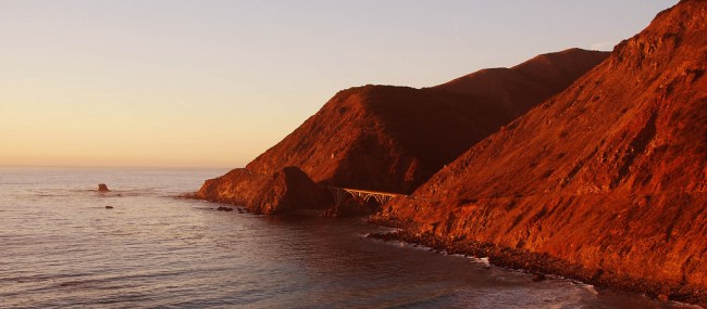 Highway 1 at Sunset by Flickr User namealus, CC License = Attribution, Noncommercial, No Derivative Works Highway 1 at Sunset by Flickr User namealus, CC License = Attribution, Noncommercial, No Derivative Works