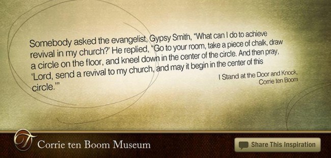 Revival Prayer by Flickr User Corrie ten Boom Museum, CC License = Attribution, Noncommercial, No Derivative Works