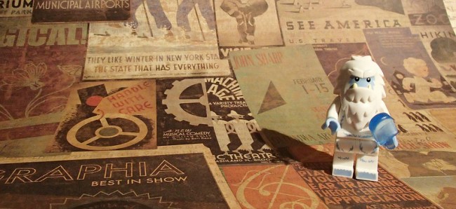 Abominable Snowman in Lego by Flickr User George, CC License = Attribution, Noncommercial, Share Alike