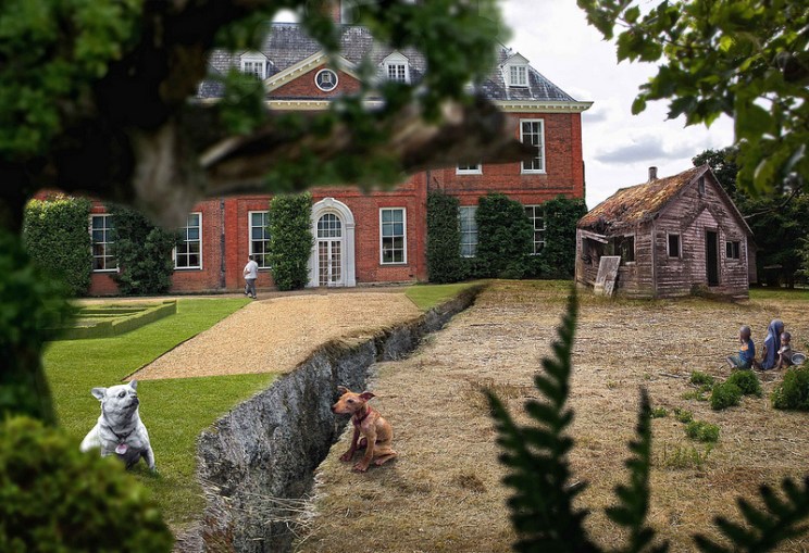 Rich Poor Divide by Flickr User David Blackwell., CC License = Attribution, No Derivative Works