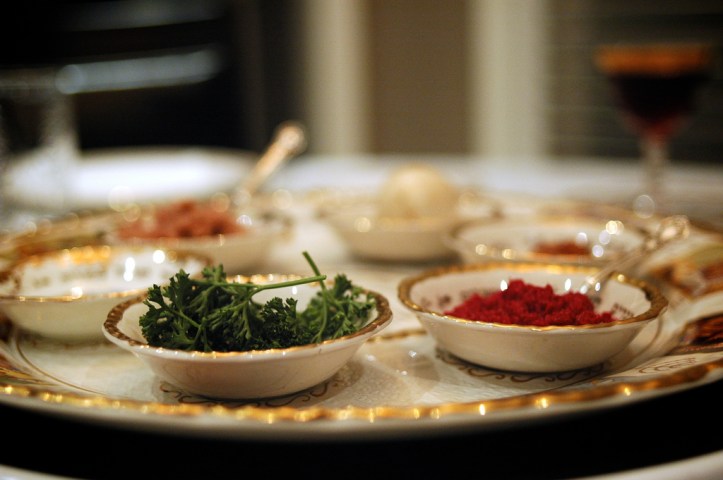 Seder Plate by Flickr User Dara Skolnick, CC License = Attribution, No Derivative Works