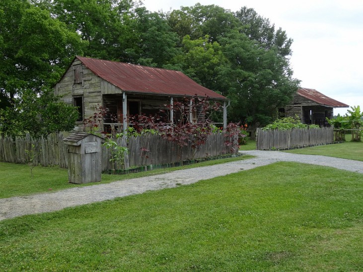 Slave Cabins in Tennessee by Flickr User denisbin, CC License = Attribution, No Derivative Works