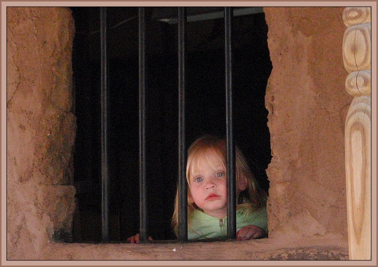 Our Great Niece, Elie, in Tombstone (AZ) Jail by Crystal A Murray, All Rights Reserved
