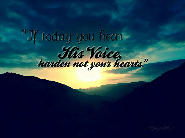 If Today You Hear His Voice by Flickr User Sharon of Art4TheGlryOfGod, CC License = Attribution, No Derivative Works