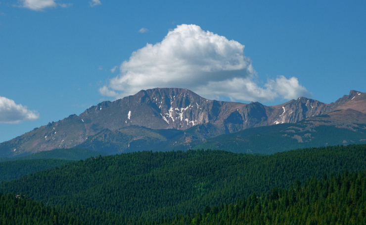 Pike's Peak 14,110 Feet by Flickr User carfull...Cowboy State-r, CC License = Attribution, Noncommercial, No Derivative Works